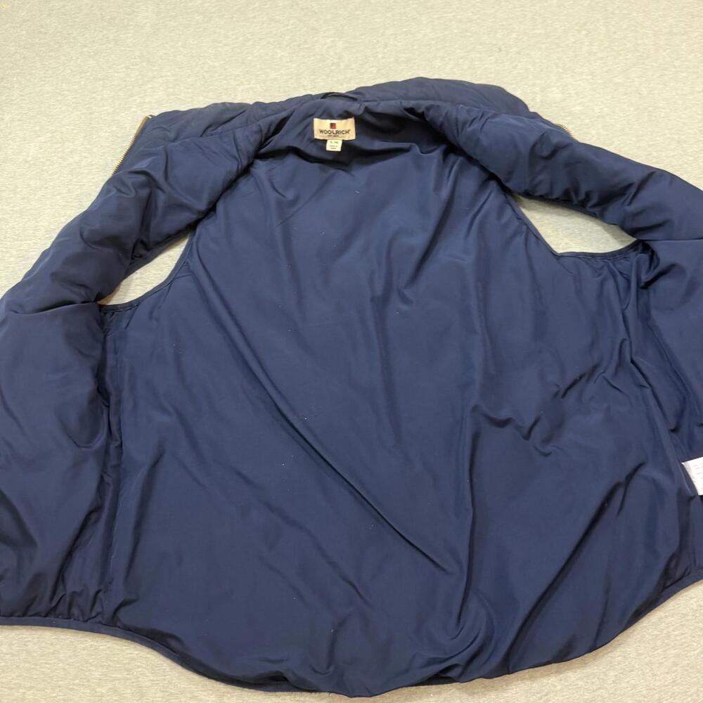 Woolrich Down Puffer Vest Adult XL Navy Blue Full Zip Quilted Sleeveless Cottage - Picture 6 of 6